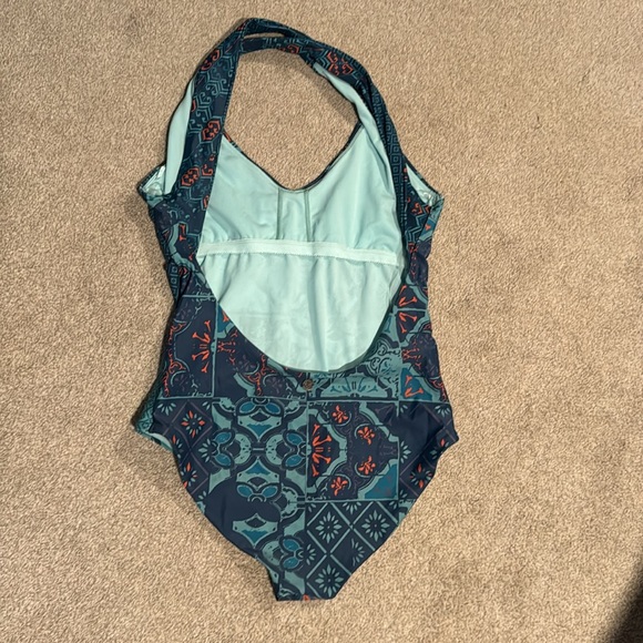 Prana blue color block swimsuit - Picture 3 of 5